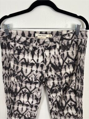 Isabel Marant pour H&M Black & White Moto Ikat Tie-Dye Skinny Jeans